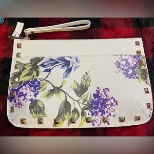 White House Black Market Hydrangea Clutch Wristlet - NWT